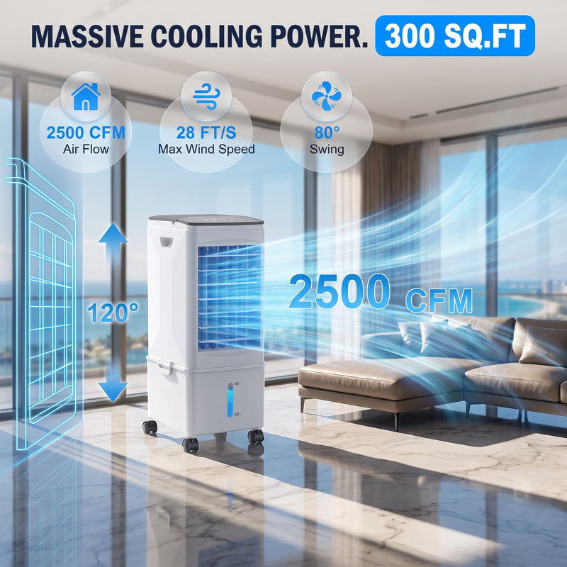 3-in-1 Evaporative Air Cooler Tower Fan with Remote Control - 4