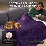 Heated Throw Blanket – Flannel & Sherpa, 6 Heat Levels - 4