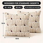 DECORATIVE PILLOW COVERS – 3D PUMPKIN SET OF 2 - 4