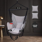 Boho Macramé Fringe Double Hammock Swing – Ultimate Comfort & Style - 4
