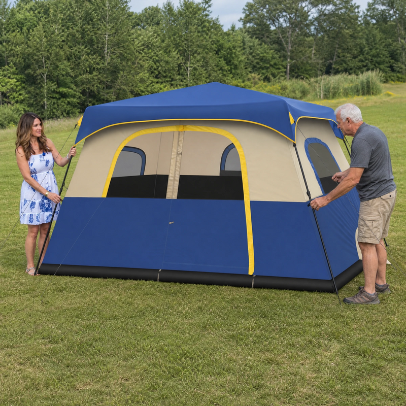 8–10 Person Instant Cabin Camping Tent with Room Divider - 4