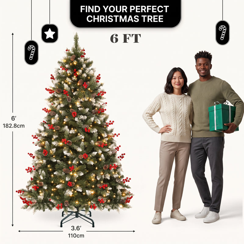 PRE LIT CHRISTMAS TREE – COLOR CHANGING LED LIGHTS WITH REMOTE CONTROL - 4