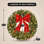 PRE-LIT CHRISTMAS WREATH – WARM LED DOOR DÉCOR - 4