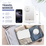 Portable LED Makeup Mirror – Rechargeable, Adjustable Brightness, Compact & Travel-Friendly - 4