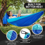 Portable Camping Hammock with Tree Straps – Lightweight Nylon Travel Hammock - 4