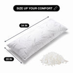 Memory Foam Body Pillow with Removable Pillowcase –  54 x 20 in - 4