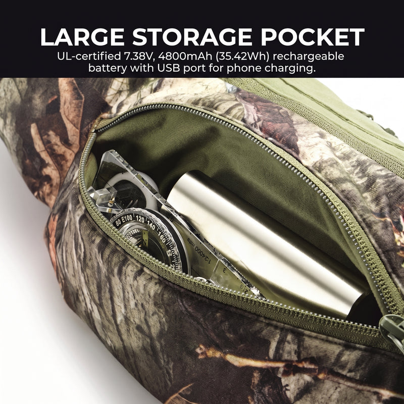 Rechargeable Hand Warmer Pouch – Electric Heated Hand Muff for Hunting, Golf & Outdoors - 4