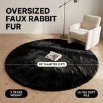 Faux Rabbit Fur Shaggy Rug – Ultra Soft Fluffy Machine Washable Area Rug for Bedroom, Living Room & Teen Room - 4