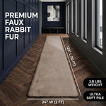 Faux Rabbit Fur Shaggy Rug – Ultra Soft Fluffy Machine Washable Area Rug for Bedroom, Living Room & Teen Room - 4