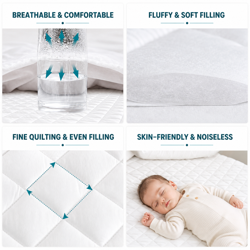 Waterproof Mattress & Pillow Protector – Breathable Quilted Mattress Cover with Deep Pocket - 4