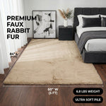 Faux Rabbit Fur Shaggy Rug – Ultra Soft Fluffy Machine Washable Area Rug for Bedroom, Living Room & Teen Room - 4