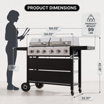 Grate for Outdoor Backyard BBQ Cooking - 4