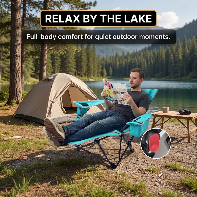 Premium Reclining Outdoor Camping Chair – Adjustable Comfort Seat - 4