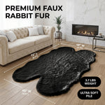 Faux Rabbit Fur Shaggy Rug – Ultra Soft Fluffy Machine Washable Area Rug for Bedroom, Living Room & Teen Room - 4