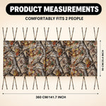 Hunting Tree Stand Blinds Cover 142" x 35" Extra Large Camouflage Universal Tree Stand Blinds Realistic Forest Camo Treestand Cover with Zipper for Deer Elk Hunting, Frames Not Included - 4