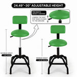 Rolling Mechanic Chair with Backrest and Footrest – Heavy Duty Shop Stool with Wheels, Adjustable Height Swivel Garage Chair - 4