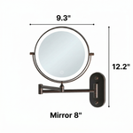 LED Lighted Magnifying Makeup Mirror – Rechargeable, Wall-Mount with Adjustable Brightness - 4