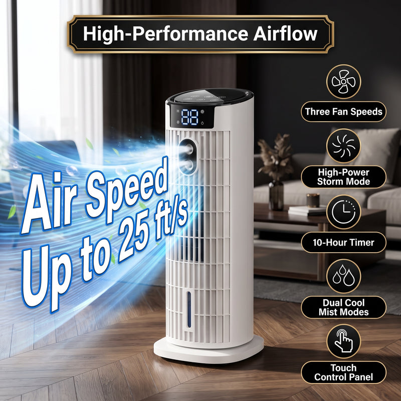 3-in-1 Evaporative Air Cooler Tower Fan with Remote Control - 4