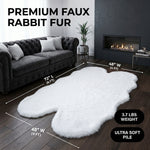 Faux Rabbit Fur Shaggy Rug – Ultra Soft Fluffy Machine Washable Area Rug for Bedroom, Living Room & Teen Room - 4