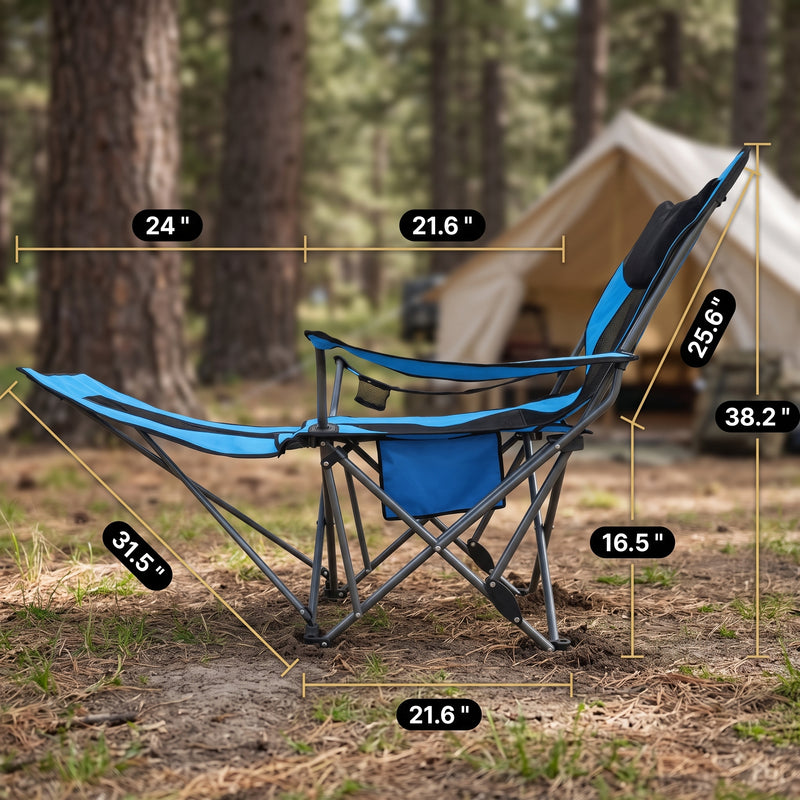Premium Reclining Outdoor Camping Chair – Adjustable Comfort Seat - 4