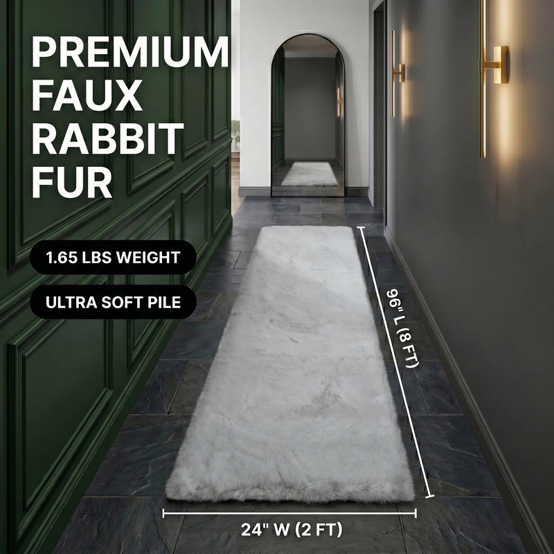 Faux Rabbit Fur Shaggy Rug – Ultra Soft & Machine Washable - 4