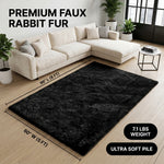 Faux Rabbit Fur Shaggy Rug – Ultra Soft Fluffy Machine Washable Area Rug for Bedroom, Living Room & Teen Room - 4