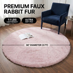 Faux Rabbit Fur Shaggy Rug – Ultra Soft Fluffy Machine Washable Area Rug for Bedroom, Living Room & Teen Room - 4