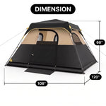 4-6 PERSON INSTANT CABIN CAMPING TENT – WATERPROOF FAMILY TENT WITH RAINFLY & CARRY BAG - 4