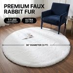 Faux Rabbit Fur Shaggy Rug – Ultra Soft Fluffy Machine Washable Area Rug for Bedroom, Living Room & Teen Room - 4