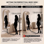 FULL LENGTH MIRROR – ARCHED STANDING & WALL-MOUNT DESIGN - 4