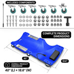 Low Profile Rolling Garage Creeper - Mechanic Creeper with Padded Headrest & Tool Trays, Under Car Roller for Automotive Repair, Rolling Car Creeper - 4
