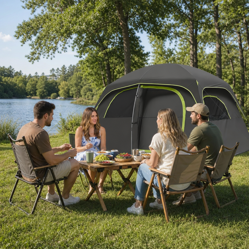 5–8 PERSON FAMILY DOME CAMPING TENT – WATERPROOF OUTDOOR TENT WITH RAINFLY & CARRY BAG - 4