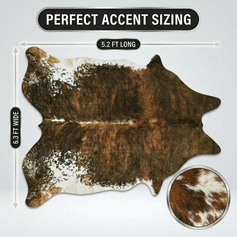 Faux Cowhide Rug – Animal Print Area Rug for Living Room, Bedroom & Office - 4