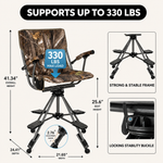 360° Swivel Hunting Chair with Adjustable Legs & Rifle Rest – Portable Tripod Seat - 4