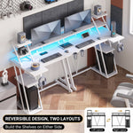 L-SHAPED GAMING DESK – LED LIGHTS & POWER OUTLETS - 4