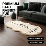 Faux Rabbit Fur Shaggy Rug – Ultra Soft Fluffy Machine Washable Area Rug for Bedroom, Living Room & Teen Room - 4