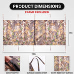 Hunting Tree Stand Blinds Cover 142" x 35" Extra Large Camouflage Universal Tree Stand Blinds Realistic Forest Camo Treestand Cover with Zipper for Deer Elk Hunting, Frames Not Included - 4