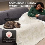 Heated Throw Blanket – Flannel & Sherpa, 6 Heat Levels - 4