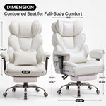 Big & Tall Office Chair with Footrest – Reclining Ergonomic Executive Chair, Wide Memory-Foam Seat, Adjustable Height - 4