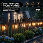 Outdoor Solar String Lights with Remote — Black, 37–108 ft - 4