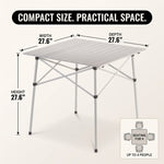 Aluminum Folding Camping Table – Portable Roll-Up with Carry Bag - 4