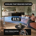 Tower Fan With Remote – 90° Oscillation, 36″ & 42″ - 4