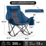 Oversized Folding Rocking Camping Chair with Padded Headrest - 4