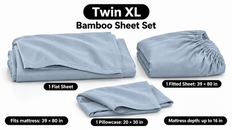 100% Viscose from Bamboo Sheet Set – 300 TC Sateen, Deep Pocket fit and scale thumbnail 4