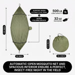 Camping Hammock with Mosquito Net – 1-2 Person, Nylon - 4