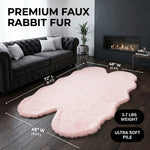 Faux Rabbit Fur Shaggy Rug – Ultra Soft Fluffy Machine Washable Area Rug for Bedroom, Living Room & Teen Room - 4