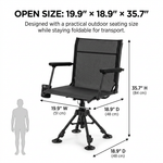 Portable Adjustable Hunting Chair with Swivel & Heated - 4