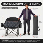 Oversized Camping Chairs 2 Pack – Extra-Large Folding Outdoor Chairs, Padded - 4