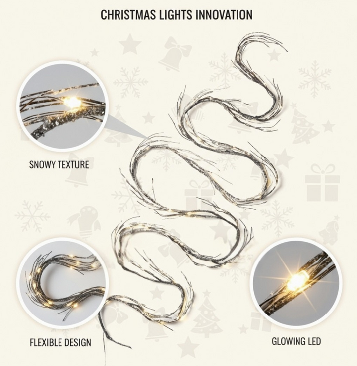 18FT PAPER Garland WITH LED LIGHTS