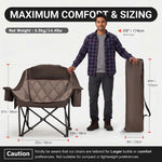 Oversized Camping Chairs 2 Pack – Extra-Large Folding Outdoor Chairs, Padded - 4